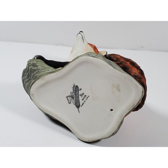 Edward Boehm Porcelain Fox Sculpture 40108 On Rocky Base - Picture 4 of 7